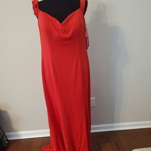 Red formal gown, never worn with stretch